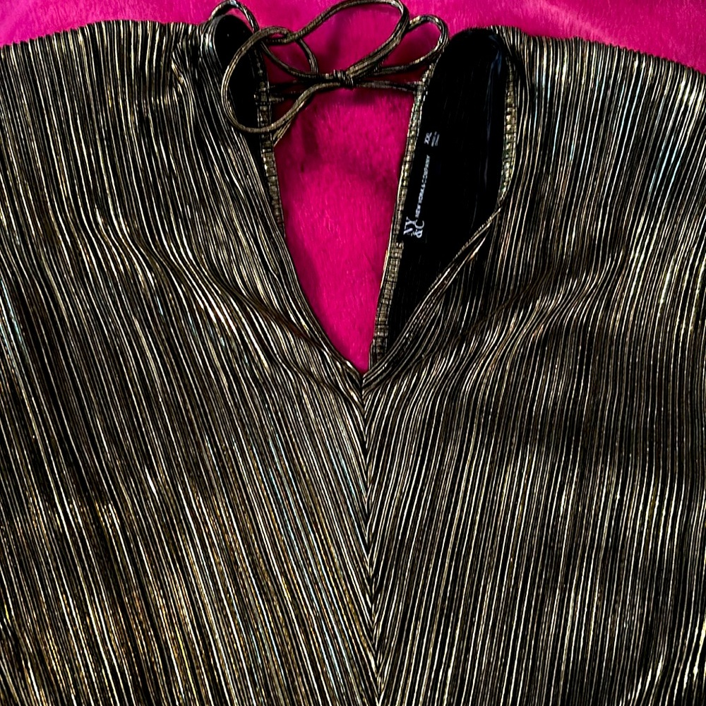 Gold lame XXL jumpsuit - NY and Co.